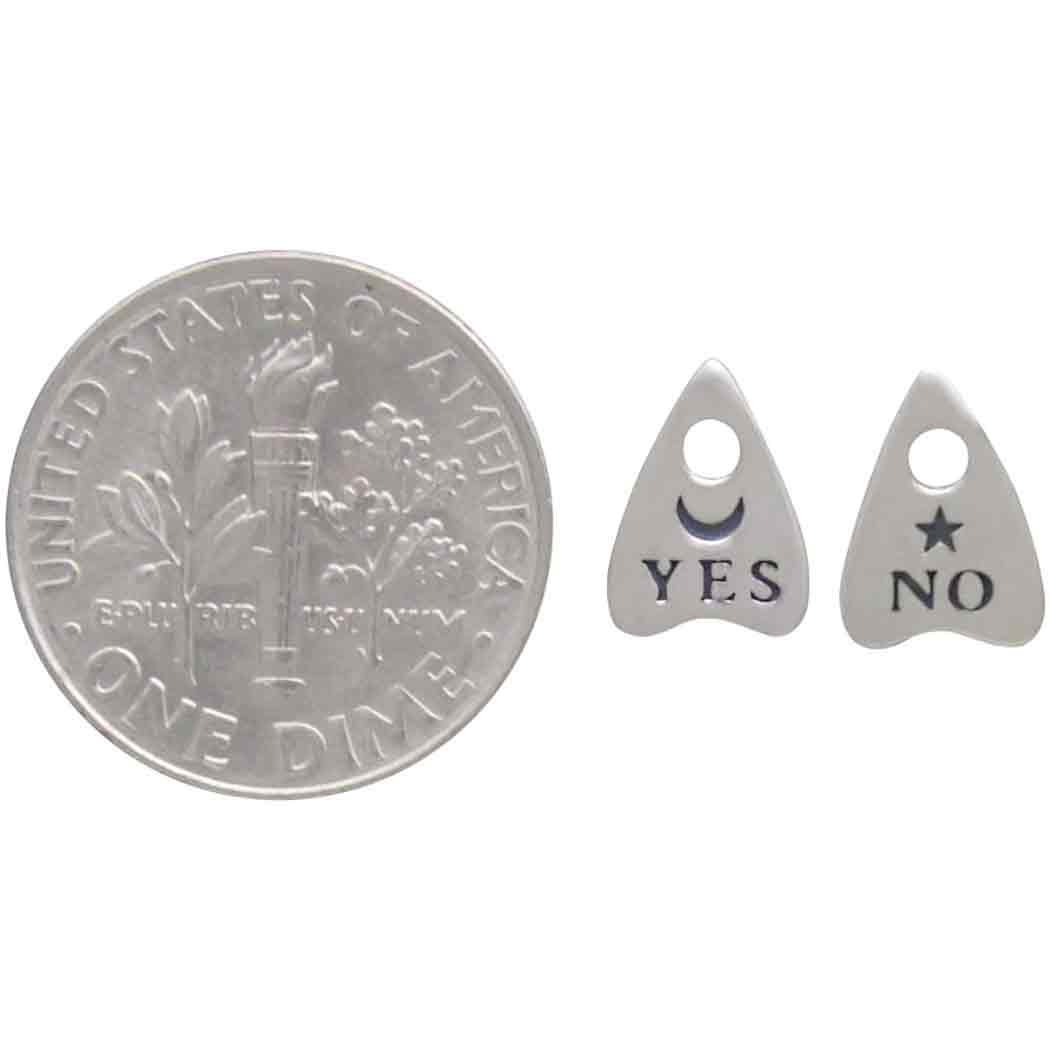 Ouija Post Earrings 9x6mm: Bronze