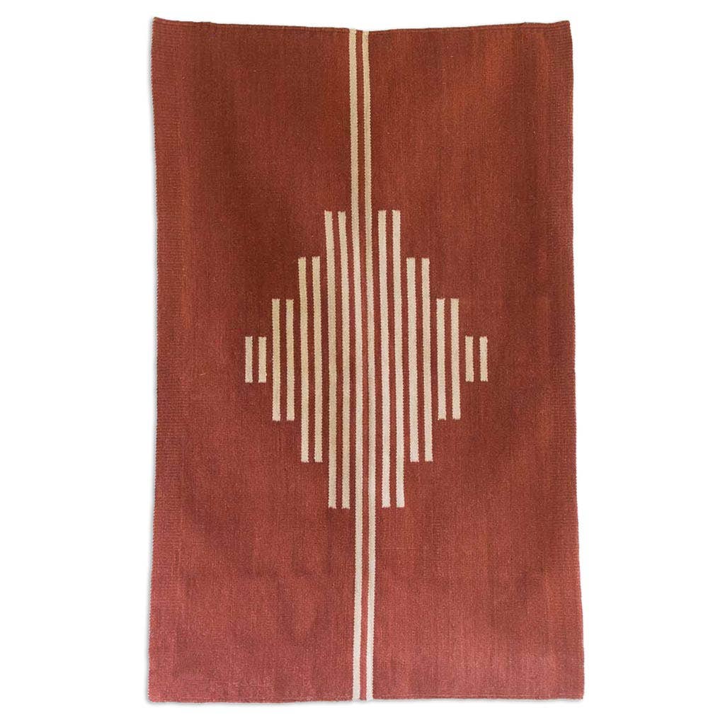 Oaxacan Woven Rug in Modern Warmth