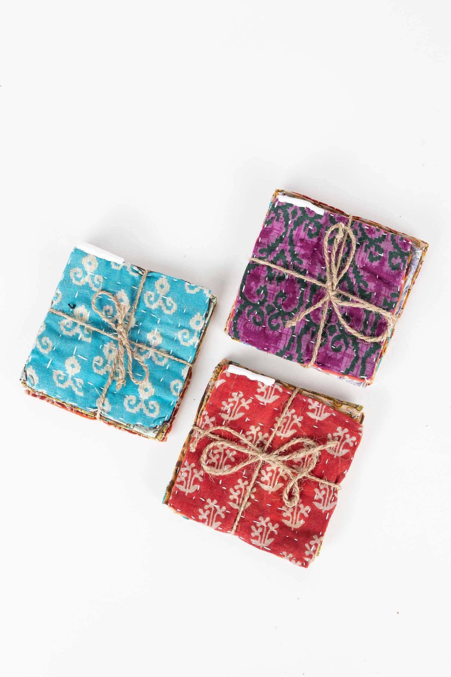 Surprise Kantha Coasters