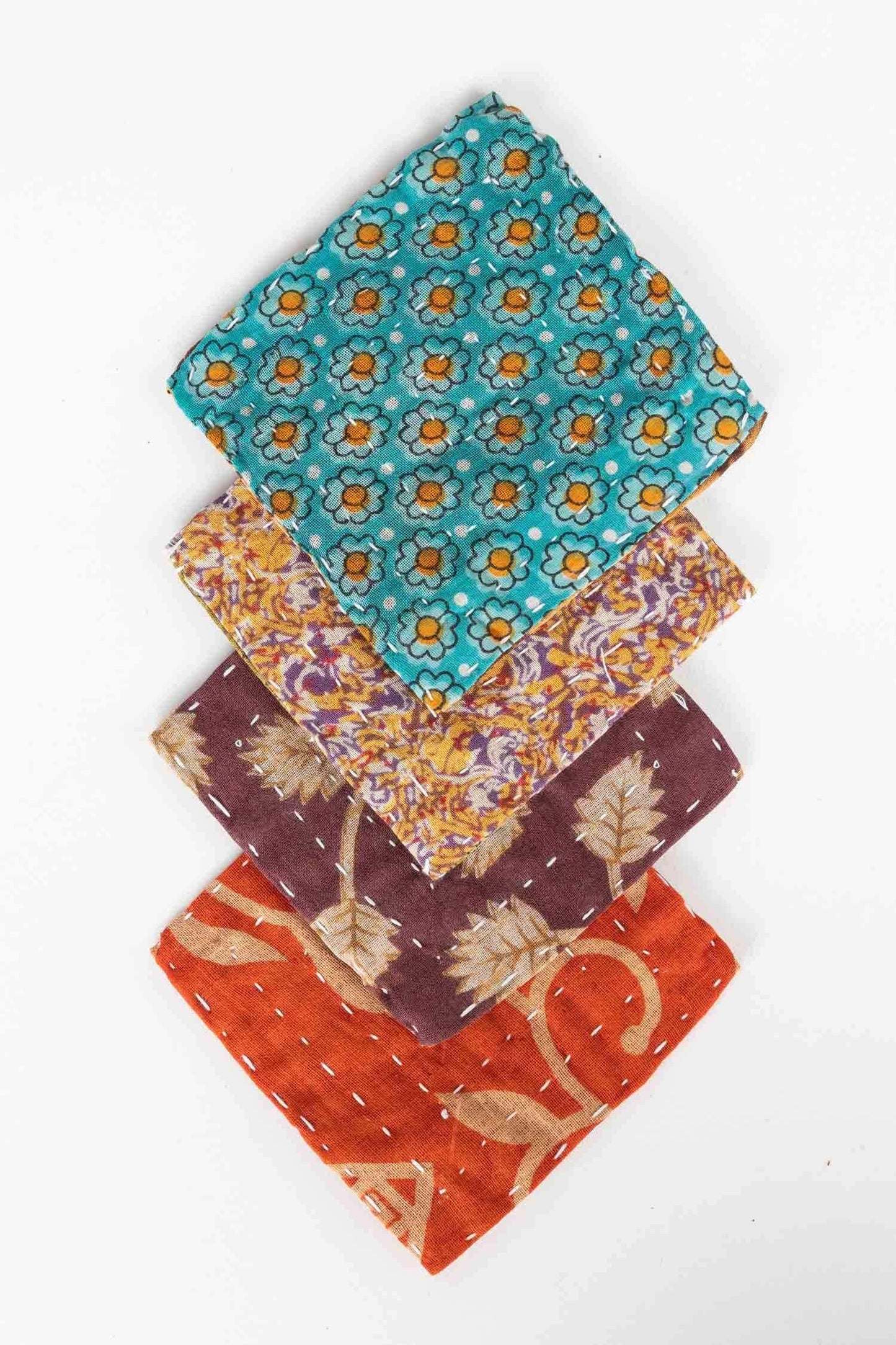 Surprise Kantha Coasters