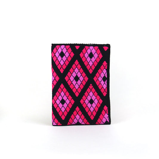 Double Diamond Hand-woven Wallet/Clutch - Pink