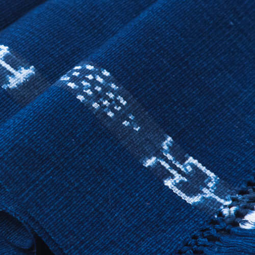 Indigo Ikat Table Runner