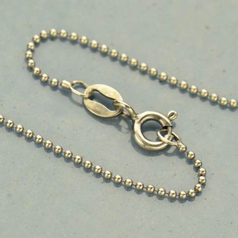 Silver 18 Inch Chain - Delicate Bead Chain