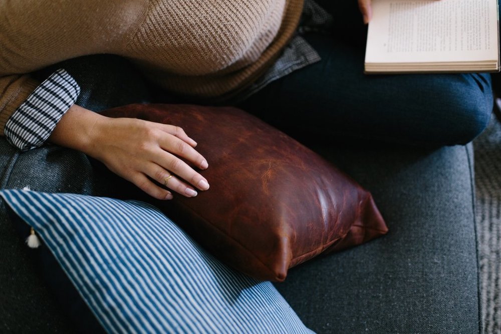 Mombacho Leather Pillow