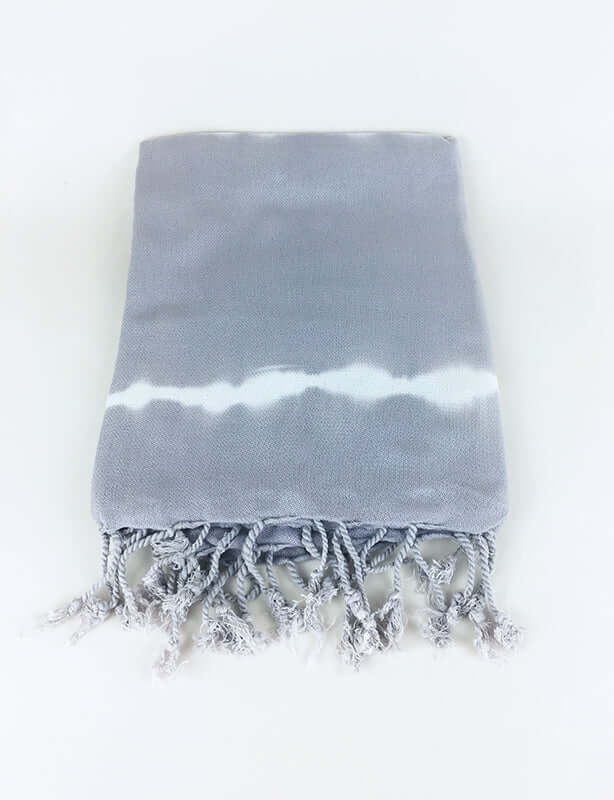 Tie Dyed Turkish Towel -  Gray