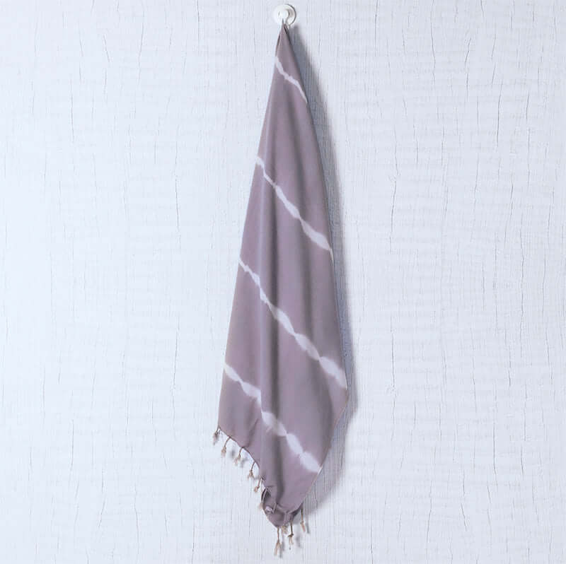 Tie Dyed Turkish Towel -  Gray