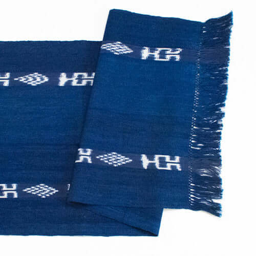 Indigo Ikat Table Runner