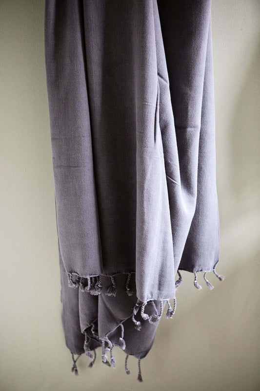 Stonewashed Turkish Towel - Shadow Gray